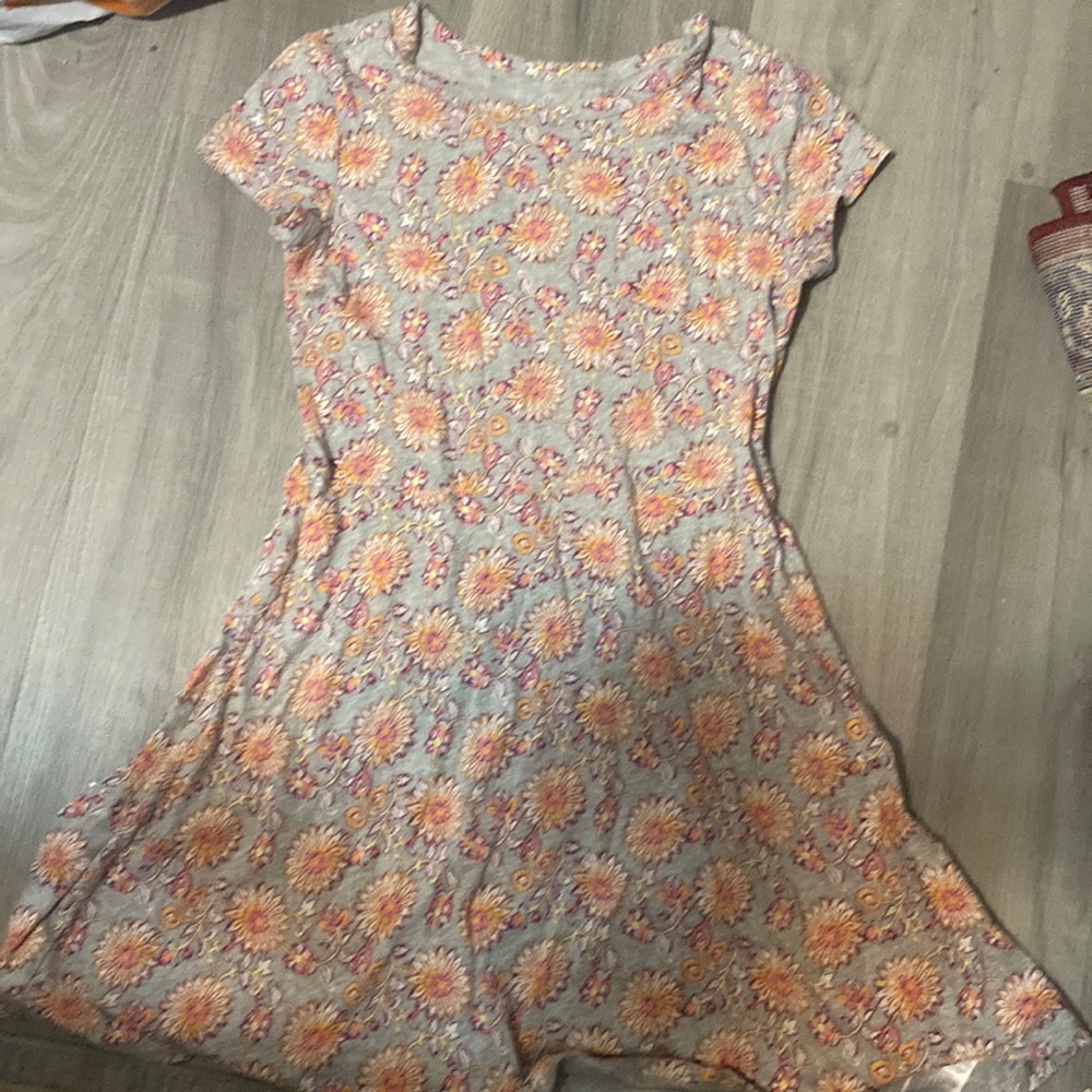 Floral gray GAP dress for girls